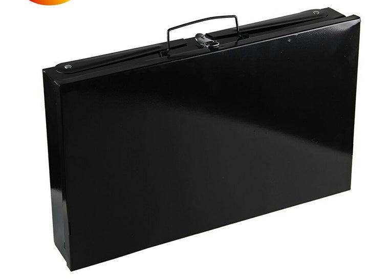 Portable folding suitcase charcoal barbecue grill