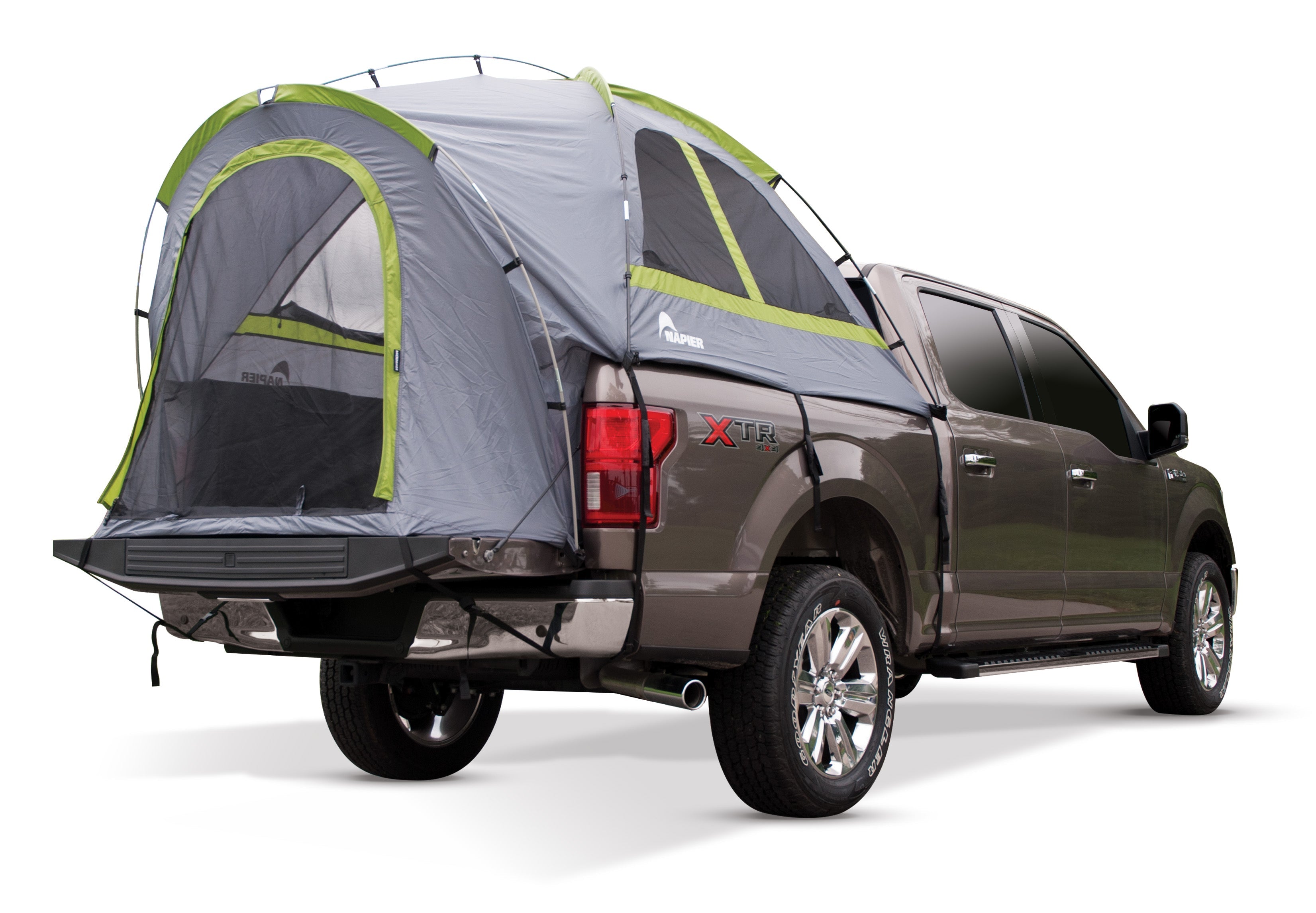 Truck-bed tent for pickup camping