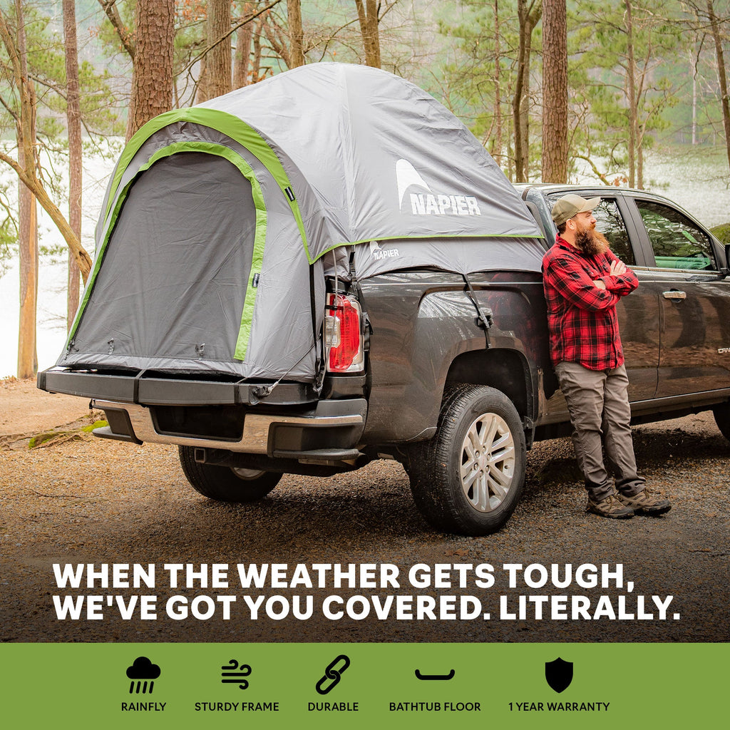 Truck-bed tent for pickup camping