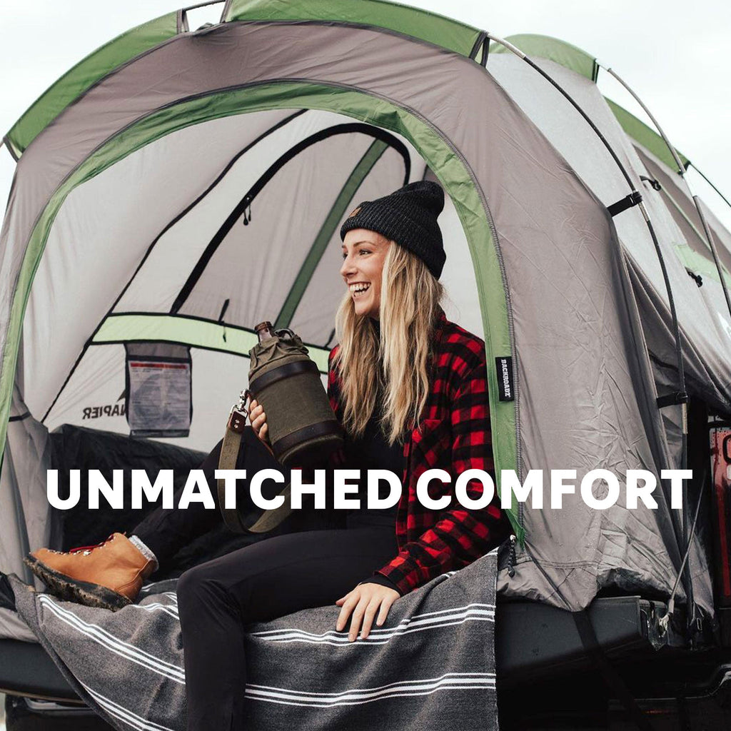 Truck-bed tent for pickup camping