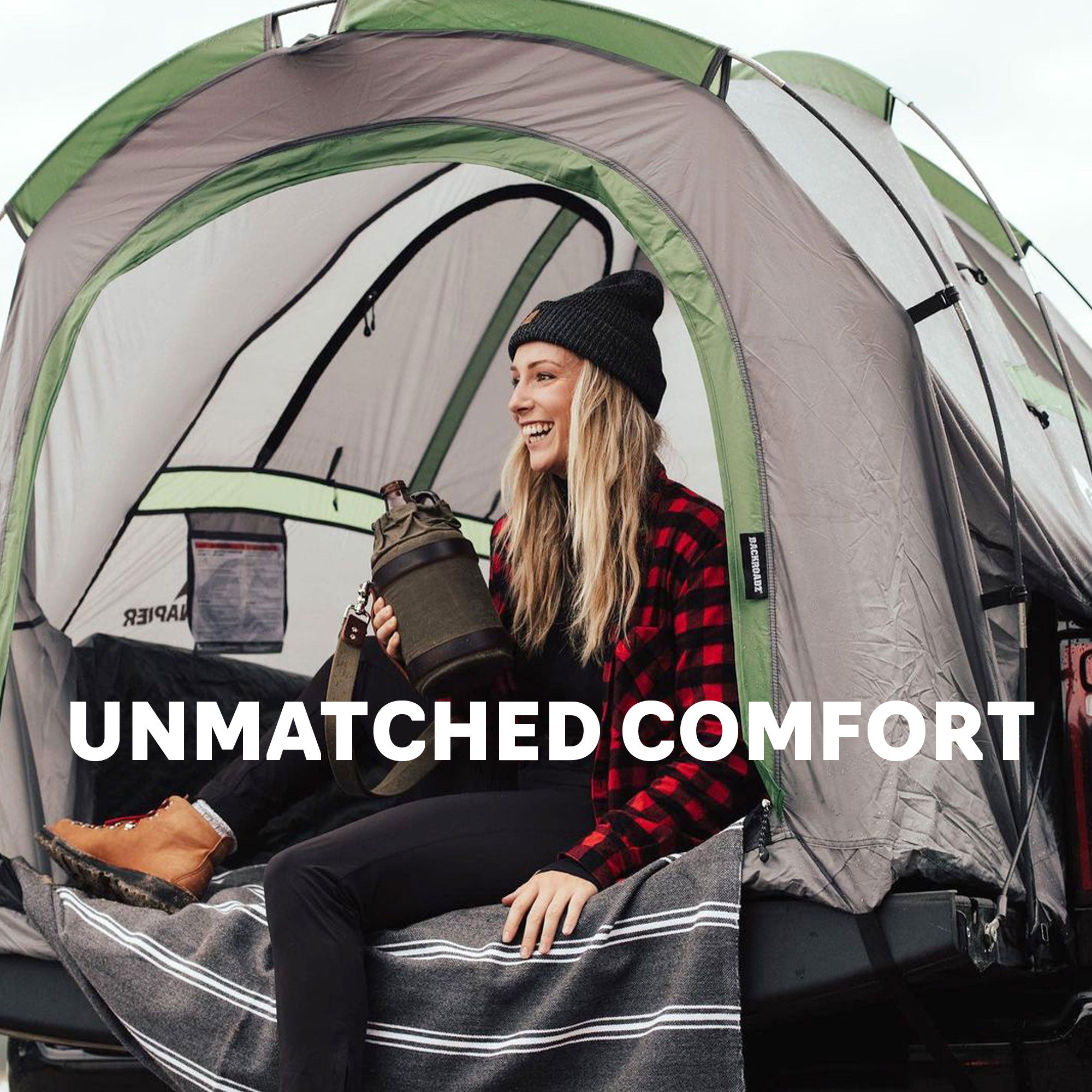 Truck-bed tent for pickup camping
