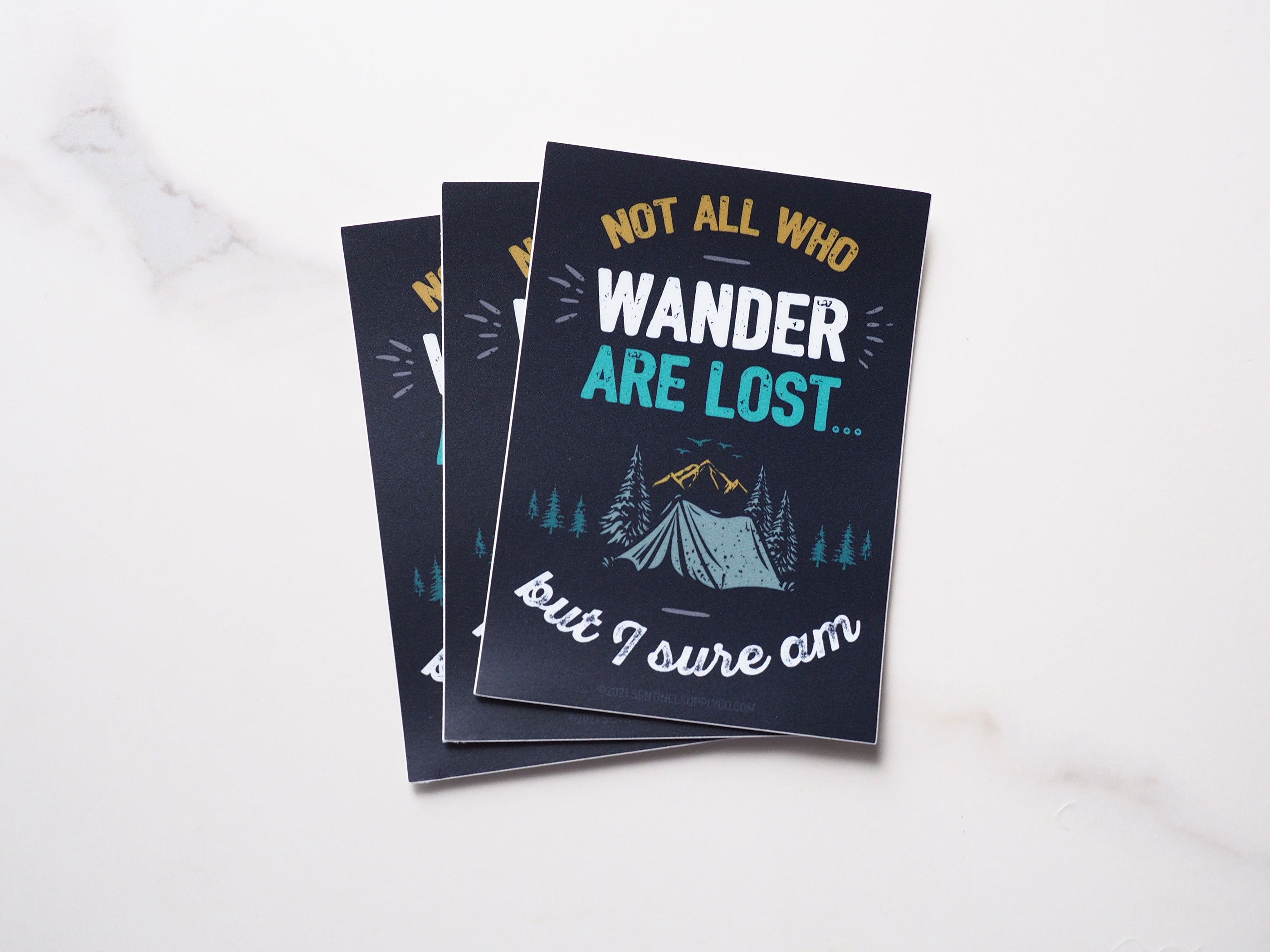 Not All Who Wander Funny Tolkien Quote Sticker