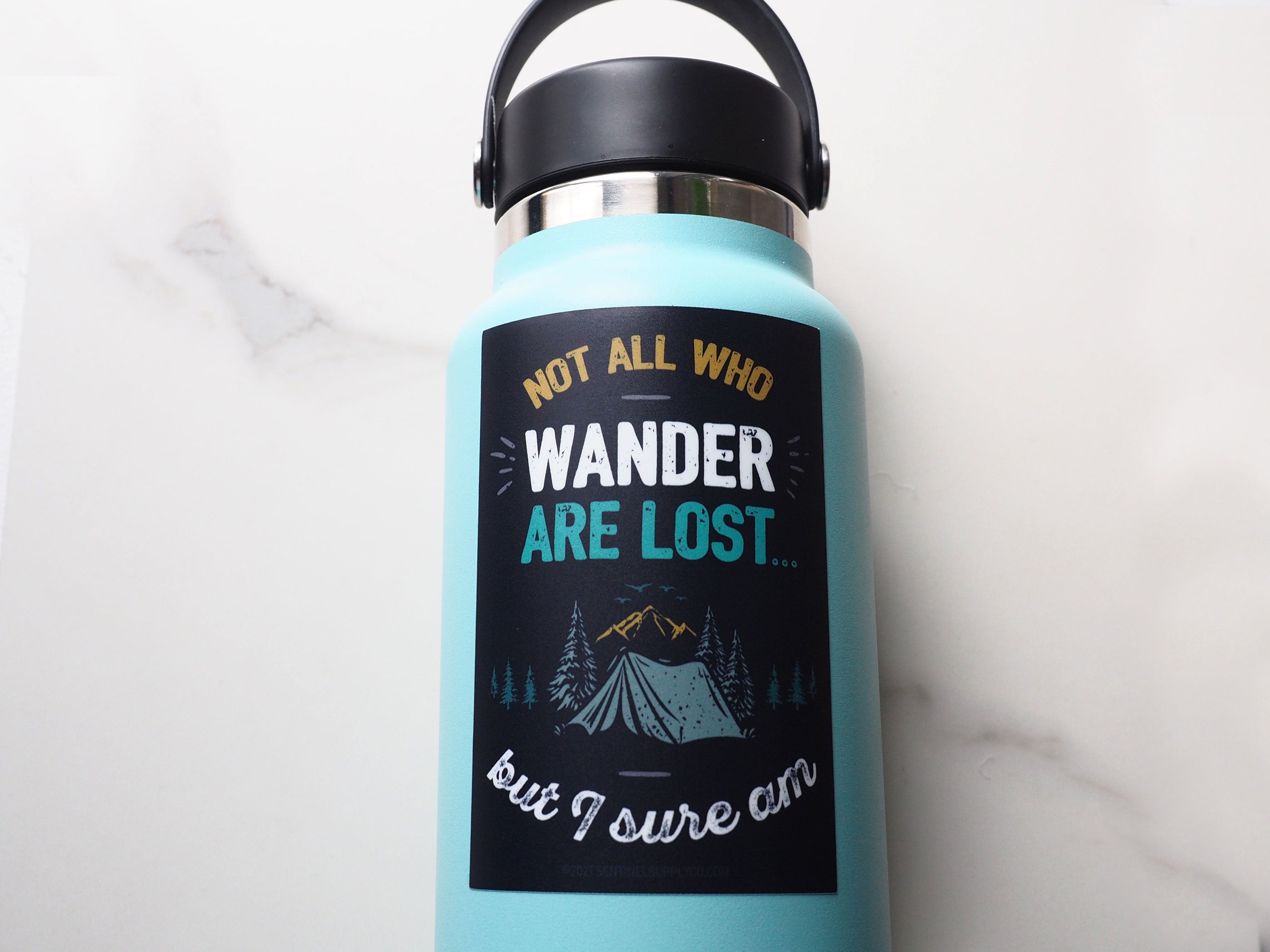 Not All Who Wander Funny Tolkien Quote Sticker