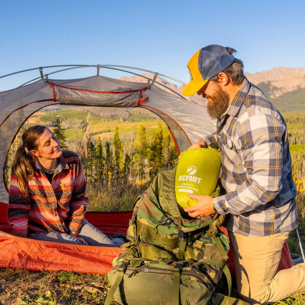 Klymit Static V Summit Double Sleeping Pad — Chartreuse
