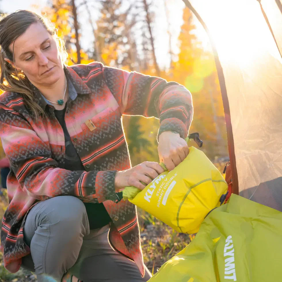 Klymit Static V Summit Double Sleeping Pad — Chartreuse