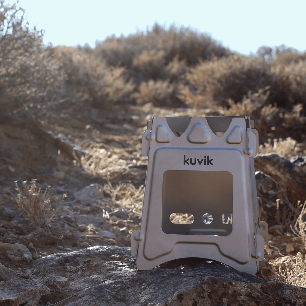 Kuvik titanium wood-burning camp stove
